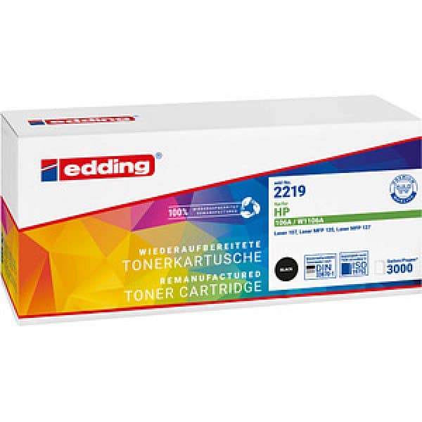 edding EDD-2219  schwarz Toner kompatibel zu HP 106A (W1106A)